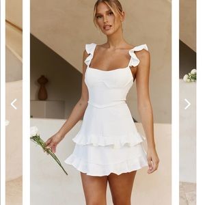 NWT! Selfie Leslie Moonlit Moment Mini Dress (White)